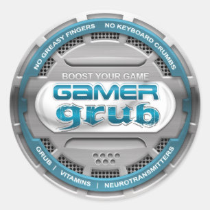 ゲーマーの地虫のステッカー ラウンドシール