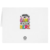 ゲーマーの女の子ここにビデオを見るために私のゲームを一時停止おもしろいした (裏面横)