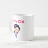 ゲーマーの女の子のかわいこちゃんPatootie コーヒーマグカップ (正面左)