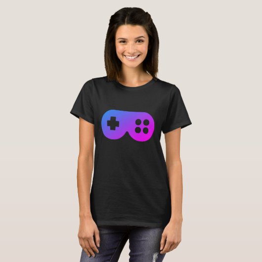 ゲーマーの女の子のTシャツ Tシャツ (正面フル)