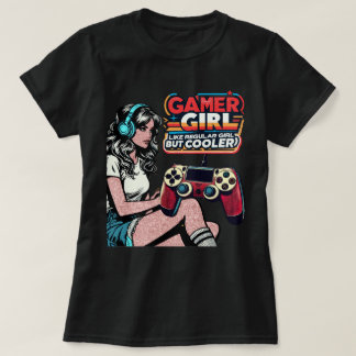ゲーマーの女の子は普通の女の子のように Tシャツ