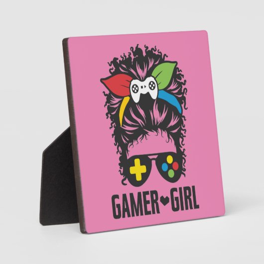 ゲーマーの女の子 – ビデおもしろいオゲーマー，ゲームのユーモアのジョーク フォトプラーク (正面)