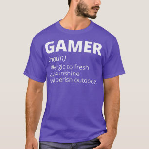 ゲーマーの定義ティーおもしろいゲーミングビデオゲームプレイ Tシャツ