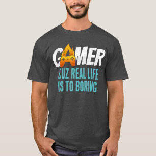 ゲーマーの定義 コントローラー 炎 ゲーミング エンターテイメント Tシャツ