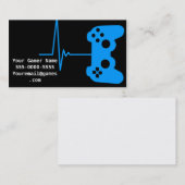 ゲーマーの心拍のビデオゲームのゲーマーの名刺 名刺 (正面/裏面)