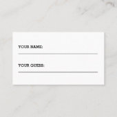 ゲーマーの性はパーティーの男の子または女の子の推測カードを明らかにします 名刺 (裏面)