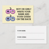 ゲーマーの性はパーティーの男の子または女の子の推測カードを明らかにします 名刺 (正面/裏面)