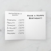 ゲーマーの水平な上りのバースデー・カード カード (内部)