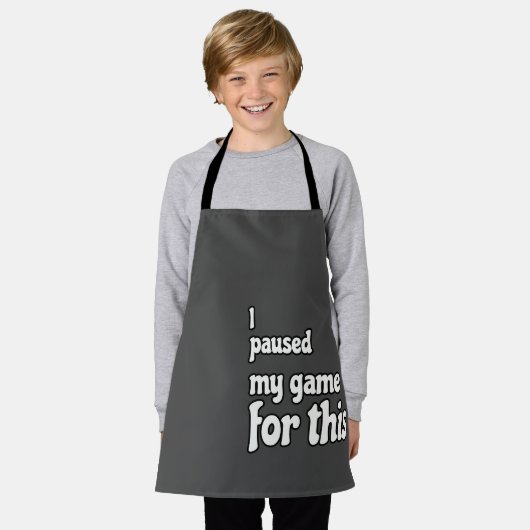 ゲーマーの犠牲: '私は私のゲームを停止した' エプロン (着用した状態)