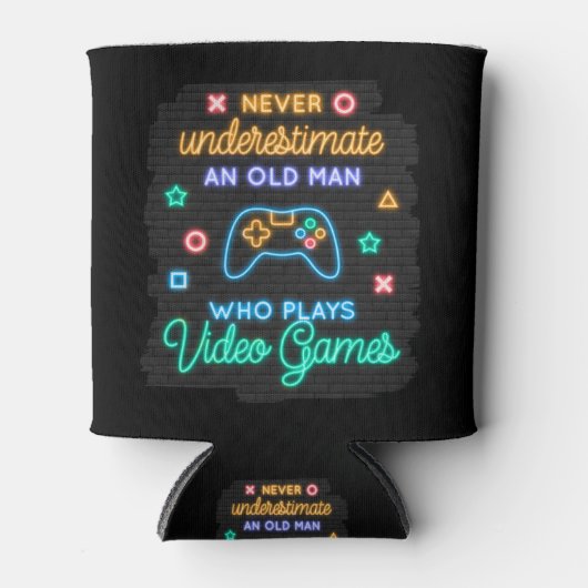 ゲーマーの老人を決して過小評価しない 缶クーラー (正面)