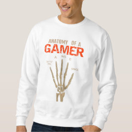 ゲーマーの解剖学スケルトンの手キーボードTシャツ スウェットシャツ