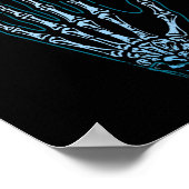ゲーマーの解剖学Tシャツ スケルトン 手 ビデオゲーム ポスター (角)