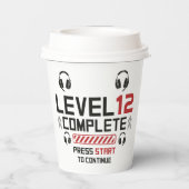 ゲーマーの誕生日または卒業パーティー 紙コップ (裏面)