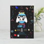 ゲーマーの誕生日招待状カード 招待状 (スタンド正面)