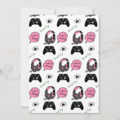 ゲーマーの誕生日招待状 招待状 (裏面)