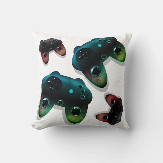 ゲーマーの賭博のコントローラーの枕 クッション (正面)