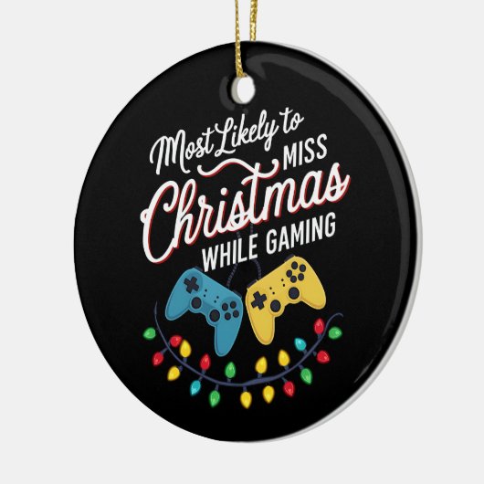 ゲーマーの間恋しく思にクリスマスになる可能性が最も高い セラミックオーナメント (左)