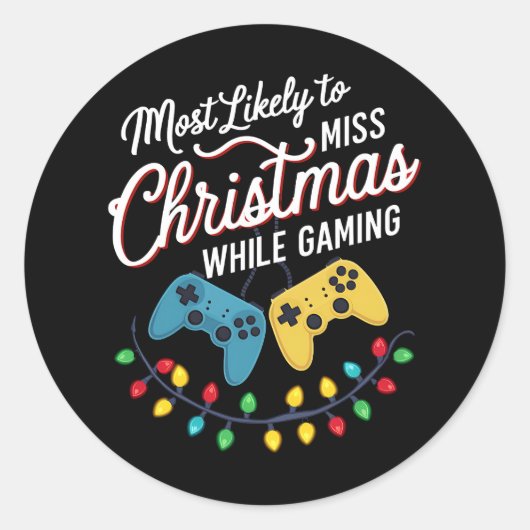 ゲーマーの間恋しく思にクリスマスになる可能性が最も高い ラウンドシール (正面)