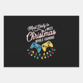 ゲーマーの間恋しく思にクリスマスになる可能性が最も高い ラッピングペーパーシート (正面)