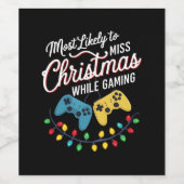 ゲーマーの間恋しく思にクリスマスになる可能性が最も高い ワインラベル (シングルラベル)