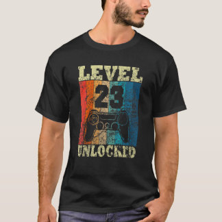 ゲーマーの23誕生日レベルのロック解除されたヴィンテージ Tシャツ