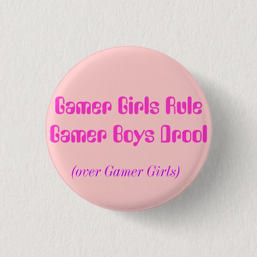ゲーマーのGirslの規則 缶バッジ (正面)
