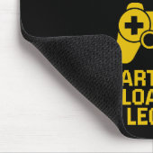 ゲーマーはっきりしたパパデザイン – イエローコントローラアート マウスパッド (コーナー)