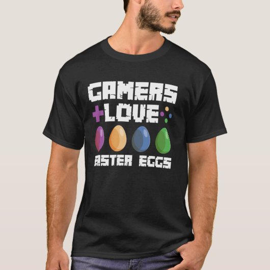ゲーマーはイースターエッグが大好き Tシャツ (正面)