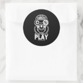 ゲーマーは単にビデオゲ遊ームを望む ラウンドシール (バッグ)