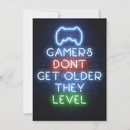 ゲーマーは年を取らない 招待状 (正面)