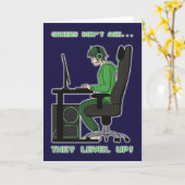 ゲーマーは彼らがレベルアップ誕生日 カード (黄色い花)