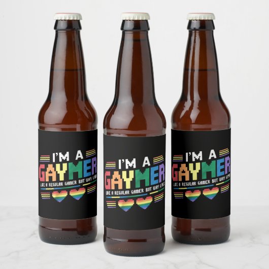 ゲーマーは普通のゲーマーのように、しかしウェイゲーヤーゲーマー ビールラベル (ボトル)