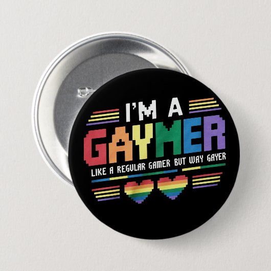 ゲーマーは普通のゲーマーのように、しかしウェイゲーヤーゲーマー 缶バッジ (正面&裏面)