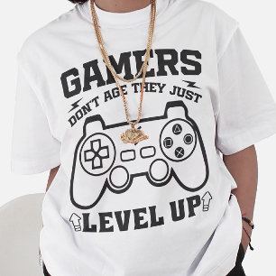 ゲーマーは歳をとるのではなくレベルが上がる ゲーマー愛好家 Tシャツ