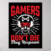 ゲーマーは死なない彼らが呼吸おもしろい、ビデオゲーム ポスター (正面)