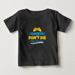 ゲーマーは死なない彼らは蘇生 ベビーTシャツ