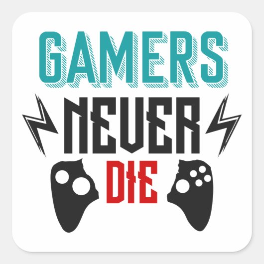 ゲーマーは決してゲームを死なない スクエアシール (正面)