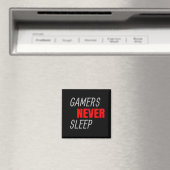 ゲーマーは決して眠らないビデオゲーム恋人のギフト マグネット (インサイチュ (食洗機))