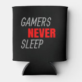ゲーマーは決して眠らないビデオゲーム恋人のギフト 缶クーラー (正面)