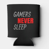 ゲーマーは決して眠らないビデオゲーム恋人のギフト 缶クーラー (裏面)