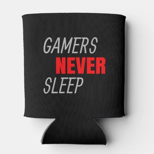 ゲーマーは決して眠らないビデオゲーム恋人のギフト 缶クーラー (裏面)