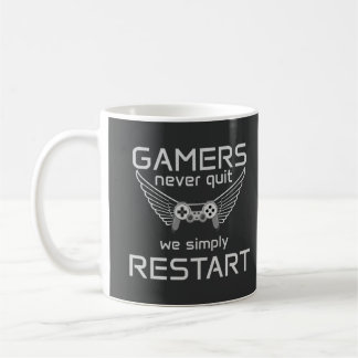 ゲーマーは決して諦めない レトロ風名言 コーヒーマグカップ