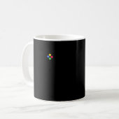 ゲーマーは決して諦めない 再起動するだけ 楽しいゲームの名言 コーヒーマグカップ (正面左)