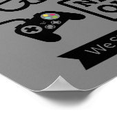 ゲーマーは決やめしてオタク系のユーモア ポスター (角)