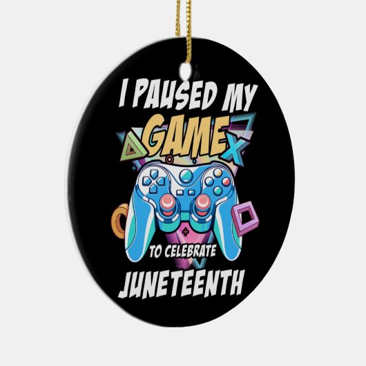 ゲーマーは私のビデオゲームを中断し祝て十分に セラミックオーナメント (右)