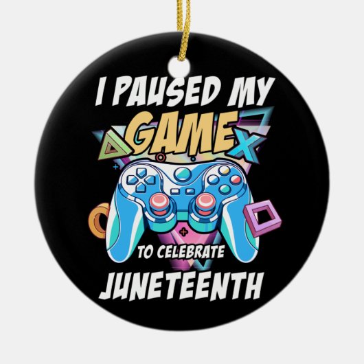 ゲーマーは私のビデオゲームを中断し祝て十分に セラミックオーナメント (正面)