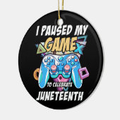 ゲーマーは私のビデオゲームを中断し祝て十分に セラミックオーナメント (左)