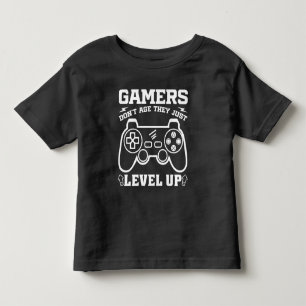 ゲーマーは老けない、レベルが上がるだけ 誕生日ゲーマー トドラーTシャツ