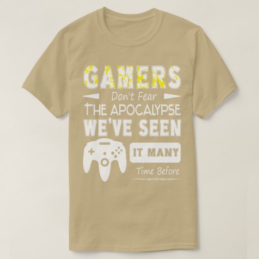 ゲーマーは黙示録を恐れない Tシャツ (デザイン正面)