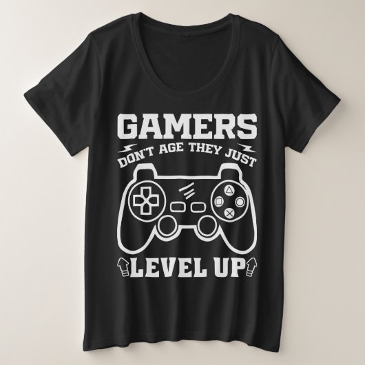 ゲーマーは、彼らはちょうどレベルアップ誕生日ゲーマー プラスサイズTシャツ (デザイン正面)